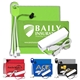 CHARGEBANK Mobile Tech Power Bank Accessory Kit with Charging Cables and Microfiber Cloth in Microfiber Cinch Pack Components inserted into Microfiber Kit
