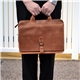 Texas Canyon Leather Briefcase