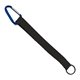 3/4 Sewn Polyester Keychain with Metal Split - Ring and Carabiner