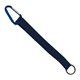 3/4 Sewn Polyester Keychain with Metal Split - Ring and Carabiner