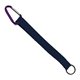 3/4 Sewn Polyester Keychain with Metal Split - Ring and Carabiner