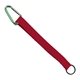 3/4 Sewn Polyester Keychain with Metal Split - Ring and Carabiner