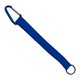 3/4 Sewn Polyester Keychain with Metal Split - Ring and Carabiner