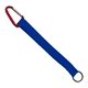 3/4 Sewn Polyester Keychain with Metal Split - Ring and Carabiner