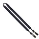 3/4 2- Ended Polyester Lanyard with Metal Crimp Metal Bulldog Clip