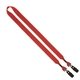 3/4 2- Ended Polyester Lanyard with Metal Crimp Metal Bulldog Clip