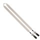 3/4 2- Ended Polyester Lanyard with Metal Crimp Metal Bulldog Clip