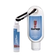 1.9 oz SPF 30 Sunscreen with Carabiner and SPF 15 Lip Balm in White Tube with Hook Cap