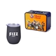 Retro Lunchbox + Single 12 oz Rubberized Finish Stemless Wine Glass In Vacuum Formed Insert