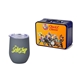 Retro Lunchbox + Single 12 oz Rubberized Finish Stemless Wine Glass In Vacuum Formed Insert