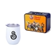 Retro Lunchbox + Single 12 oz Rubberized Finish Stemless Wine Glass In Vacuum Formed Insert