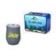 Retro Lunchbox + Single 12 oz Rubberized Finish Stemless Wine Glass In Vacuum Formed Insert
