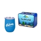 Retro Lunchbox + Single 12 oz Rubberized Finish Stemless Wine Glass In Vacuum Formed Insert
