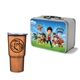 Retro Lunchbox + 20 oz Economy Stainless Steel Tumbler In Vacuum Formed Insert