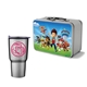 Retro Lunchbox + 20 oz Economy Stainless Steel Tumbler In Vacuum Formed Insert