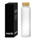20 oz AWS Belle Glass Bottle With Bamboo Lid