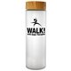 Bamboo Pattern 22 oz Frosted Glass Bottle