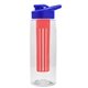 The Flair - 26 oz Transparent Tritan(TM) Bottle with Drink thru lid, Large infuser, and Digital Imprint
