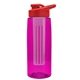 The Flair - 26 oz Transparent Tritan(TM) Bottle with Drink thru lid, Large infuser, and Digital Imprint