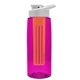 The Flair - 26 oz Transparent Tritan(TM) Bottle with Drink thru lid, Large infuser, and Digital Imprint