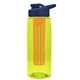 The Flair - 26 oz Transparent Tritan(TM) Bottle with Drink thru lid, Large infuser, and Digital Imprint