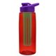 The Flair - 26 oz Transparent Tritan(TM) Bottle with Drink thru lid, Large infuser, and Digital Imprint