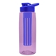 The Flair - 26 oz Transparent Tritan(TM) Bottle with Drink thru lid, Large infuser, and Digital Imprint