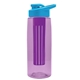 The Flair - 26 oz Transparent Tritan(TM) Bottle with Drink thru lid, Large infuser, and Digital Imprint