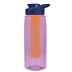 The Flair - 26 oz Transparent Tritan(TM) Bottle with Drink thru lid, Large infuser, and Digital Imprint