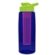 The Flair - 26 oz Transparent Tritan(TM) Bottle with Drink thru lid, Large infuser, and Digital Imprint