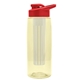 The Flair - 26 oz Transparent Tritan(TM) Bottle with Drink thru lid, Large infuser, and Digital Imprint