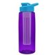 The Flair - 26 oz Transparent Tritan(TM) Bottle with Drink thru lid, Large infuser, and Digital Imprint