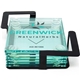 Square Glass Coasters 6 Piece Set In Metal Stand