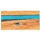 Long Olive Wood Blue Resin Serving Cutting Board