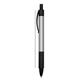 RETRAX Smooth Grip Metallic Retractable Ball Point Pen With Soft Touch Rubberized Trim - Black ink