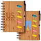 Bamboo Front Cover Notebook with Sticky Note and Pen