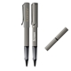 LAMY Lx Rollerball Pen in Ruthenium Aluminum w / Transparent Grip and Color Clip