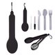 Travel Utensil Set With Silicone Holder