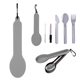 Travel Utensil Set With Silicone Holder