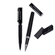 Textured Executive Ballpoint Rollerball Gift Set Black Enamel Textured Barrel