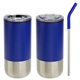 Oxford 16 oz Stainless Steel / Polypropylene Tumbler with Straw