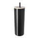 Double - Wall Stainless Steel Tumbler with Bamboo Lid and Straw - 20 oz