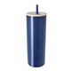 Double - Wall Stainless Steel Tumbler with Bamboo Lid and Straw - 20 oz