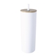 Double - Wall Stainless Steel Tumbler with Bamboo Lid and Straw - 20 oz