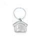 House Swivel Spinner Split - Ring Silver Keyring