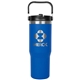 30oz. Stainless Steel Insulated Mug with Handle and Built - In Straw