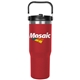 30oz. Stainless Steel Insulated Mug with Handle and Built - In Straw