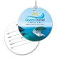 Ultra - Thin Round Luggage Tag With Clear Strap