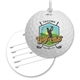 Ultra - Thin Round Luggage Tag with Clear Strap