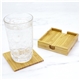 4- Piece Bamboo Coaster Set with Case